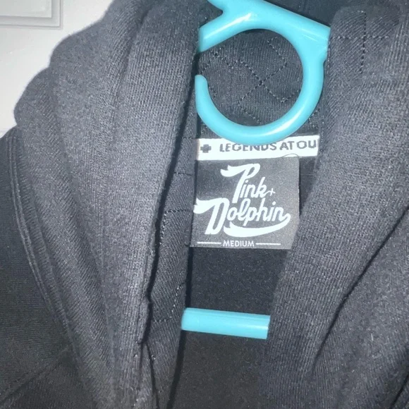Pink Dolphin Black Zippered hoodie - Picture 2 of 3